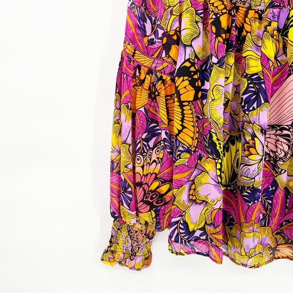 NEW Anthropologie x Alexandra Farmer Puff Sleeve Butterfly Blouse S - Picture 5 of 8